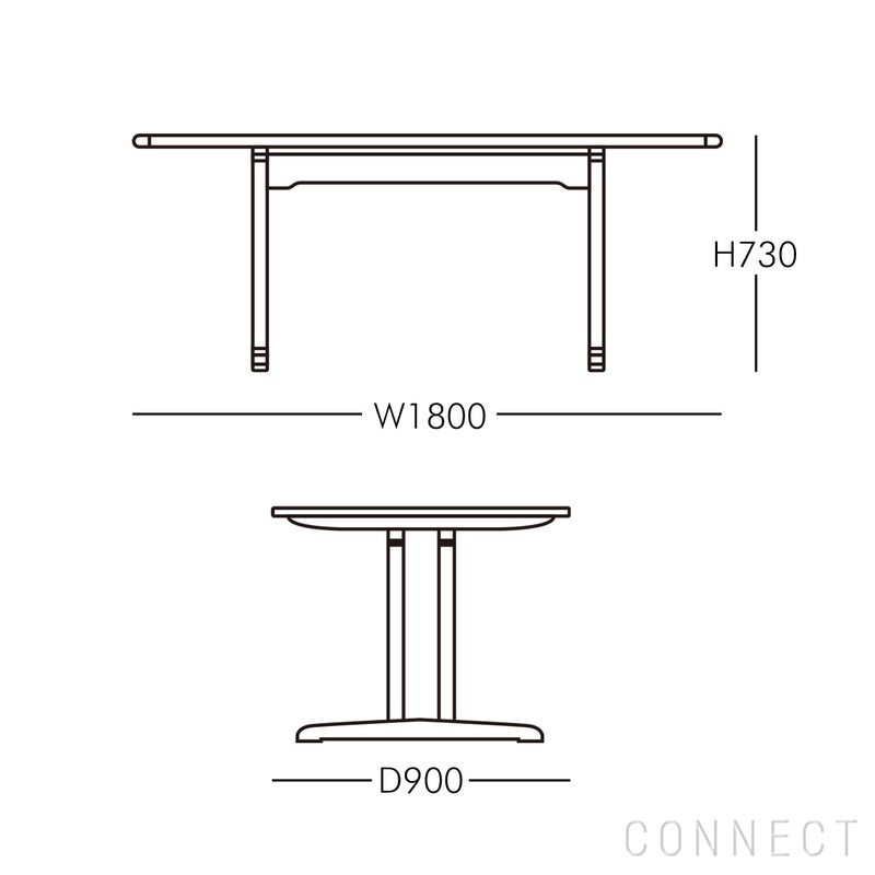 FREDERICIA（フレデリシア） / C18 Mogensen Shaker Table（モーエンセン シェーカーテーブル） / Model 6290 / オーク材・オイル仕上げ / W180 / ダイニングテーブル