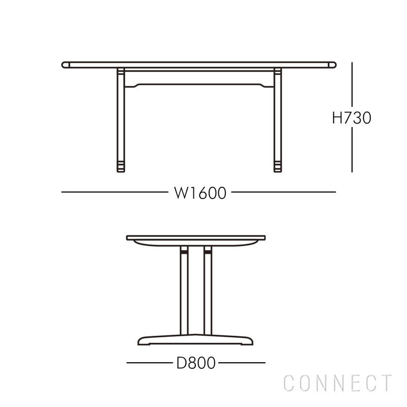 FREDERICIA（フレデリシア） / C18 Mogensen Shaker Table（モーエンセン シェーカーテーブル） / Model 6292 / オーク材・オイル仕上げ / W160 / ダイニングテーブル