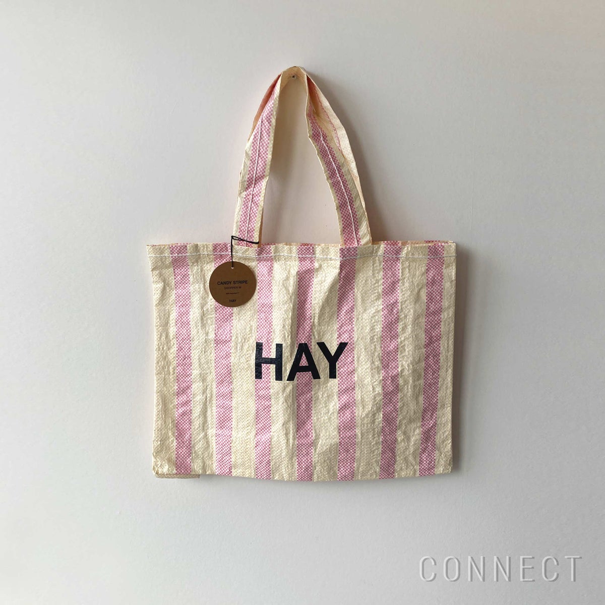 【アウトレット】HAY（ヘイ） / CANDY STRIPE SHOPPER（キャンディ ストライプ ショッパー） / Mサイズ / レッド＆イエロー