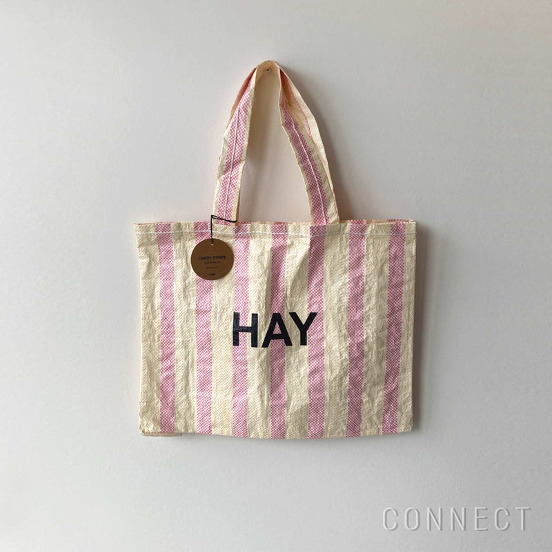 【アウトレット】HAY（ヘイ） / CANDY STRIPE SHOPPER（キャンディ ストライプ ショッパー） / Mサイズ / レッド＆イエロー