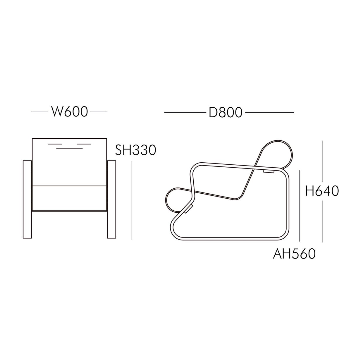 Artek（アルテック） / Armchair 41 （アームチェア 41） / Paimio（パイミオ） / バーチ材・ナチュラルラッカー仕上げ / 座面・全2色 / チェア