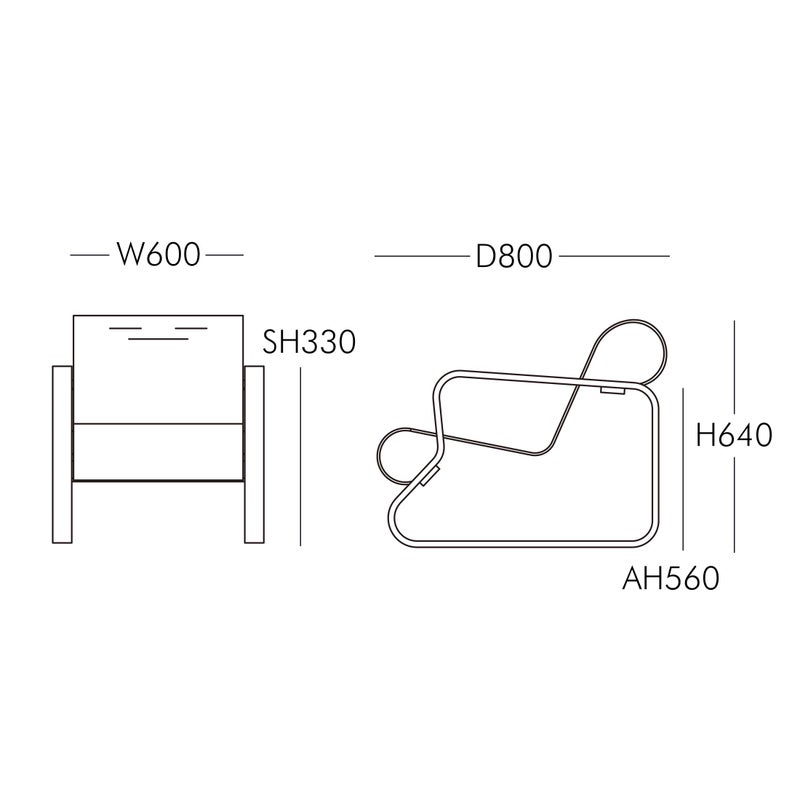 Artek（アルテック） / Armchair 41 （アームチェア 41） / Paimio（パイミオ） / バーチ材・ナチュラルラッカー仕上げ / 座面・全2色 / チェア