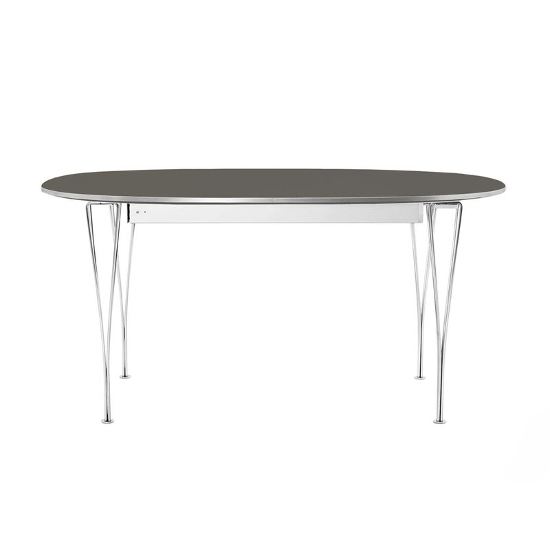 FRITZ HANSEN（フリッツ・ハンセン） / TABLE SERIES（テーブルシリーズ）B620 / スーパー楕円テーブル / グレー / クローム脚