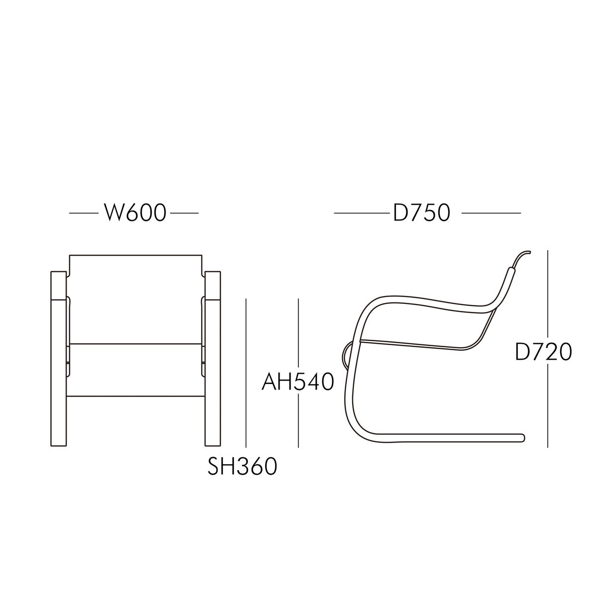 Artek（アルテック） / Armchair 42 （アームチェア 42） / バーチ材・ナチュラルラッカー / 座面・全2色 / チェア