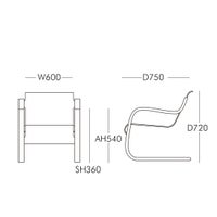 Artek（アルテック） / Armchair 42 （アームチェア 42） / バーチ材・ナチュラルラッカー / 座面・全2色 / チェア