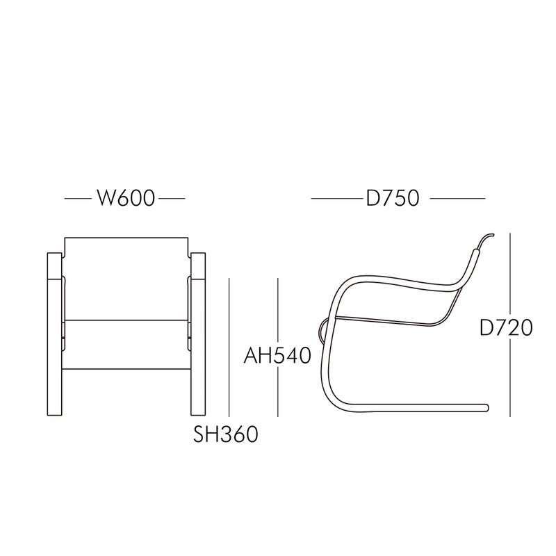Artek（アルテック） / Armchair 42 （アームチェア 42） / バーチ材・ナチュラルラッカー / 座面・全2色 / チェア