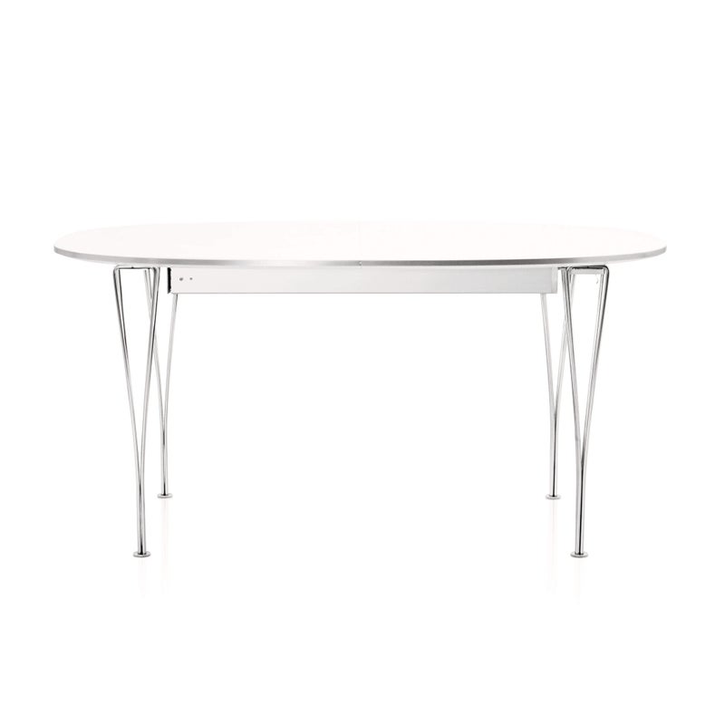 FRITZ HANSEN（フリッツ・ハンセン） / TABLE SERIES（テーブルシリーズ）B620 / スーパー楕円テーブル / ホワイト / クローム脚