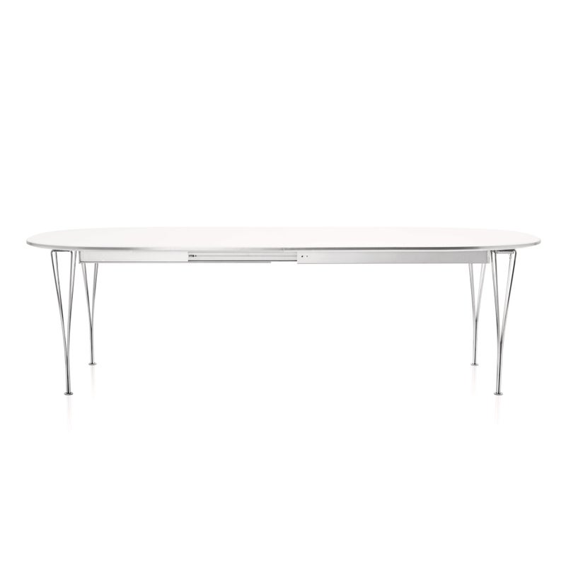 FRITZ HANSEN（フリッツ・ハンセン） / TABLE SERIES（テーブルシリーズ）B620 / スーパー楕円テーブル / ホワイト / クローム脚