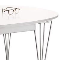 FRITZ HANSEN（フリッツ・ハンセン） / TABLE SERIES（テーブルシリーズ）B620 / スーパー楕円テーブル / ホワイト / クローム脚