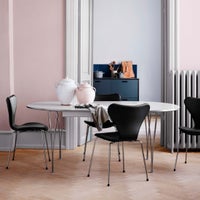 FRITZ HANSEN（フリッツ・ハンセン） / TABLE SERIES（テーブルシリーズ）B620 / スーパー楕円テーブル / ホワイト / クローム脚