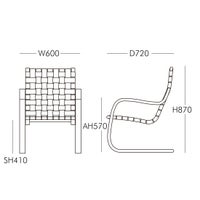 Artek（アルテック） / アームチェア 406 （アームチェア 406） / バーチ材・ナチュラルラッカー / 座面・全6色 / チェア