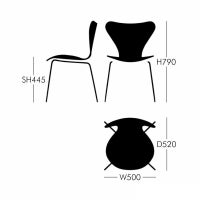 FRITZ HANSEN（フリッツ・ハンセン） / SERIES 7（セブンチェア） / Essential Leather（エッセンシャルレザー） / ダークブラウン / フルパディング