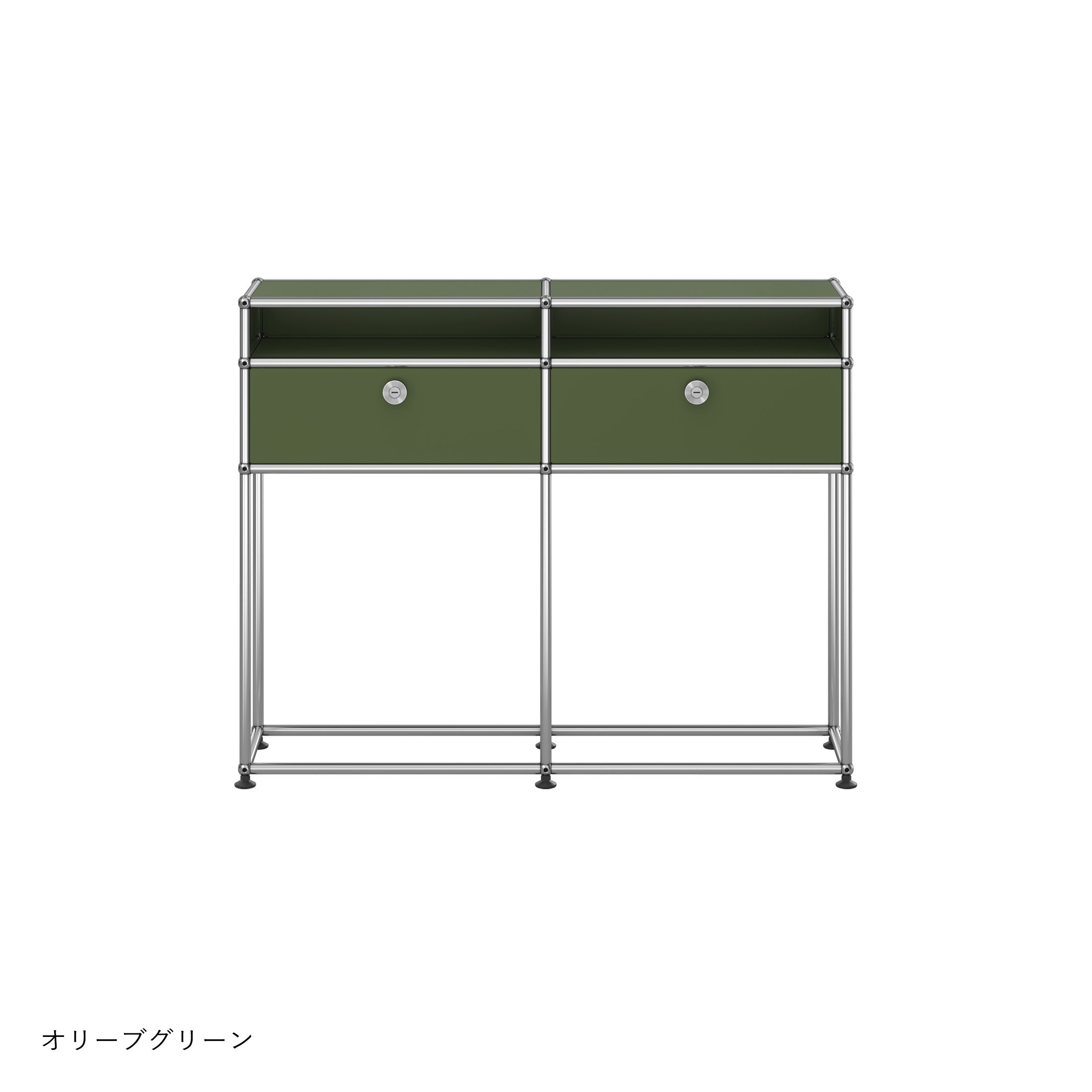 正規品！未使用■USMハラー■キャビネット　2列2段　オリーブグリーン×ベージュ 夏休みキャンペーン】USMハラー（ユーエスエムハラー） / Cabinet
