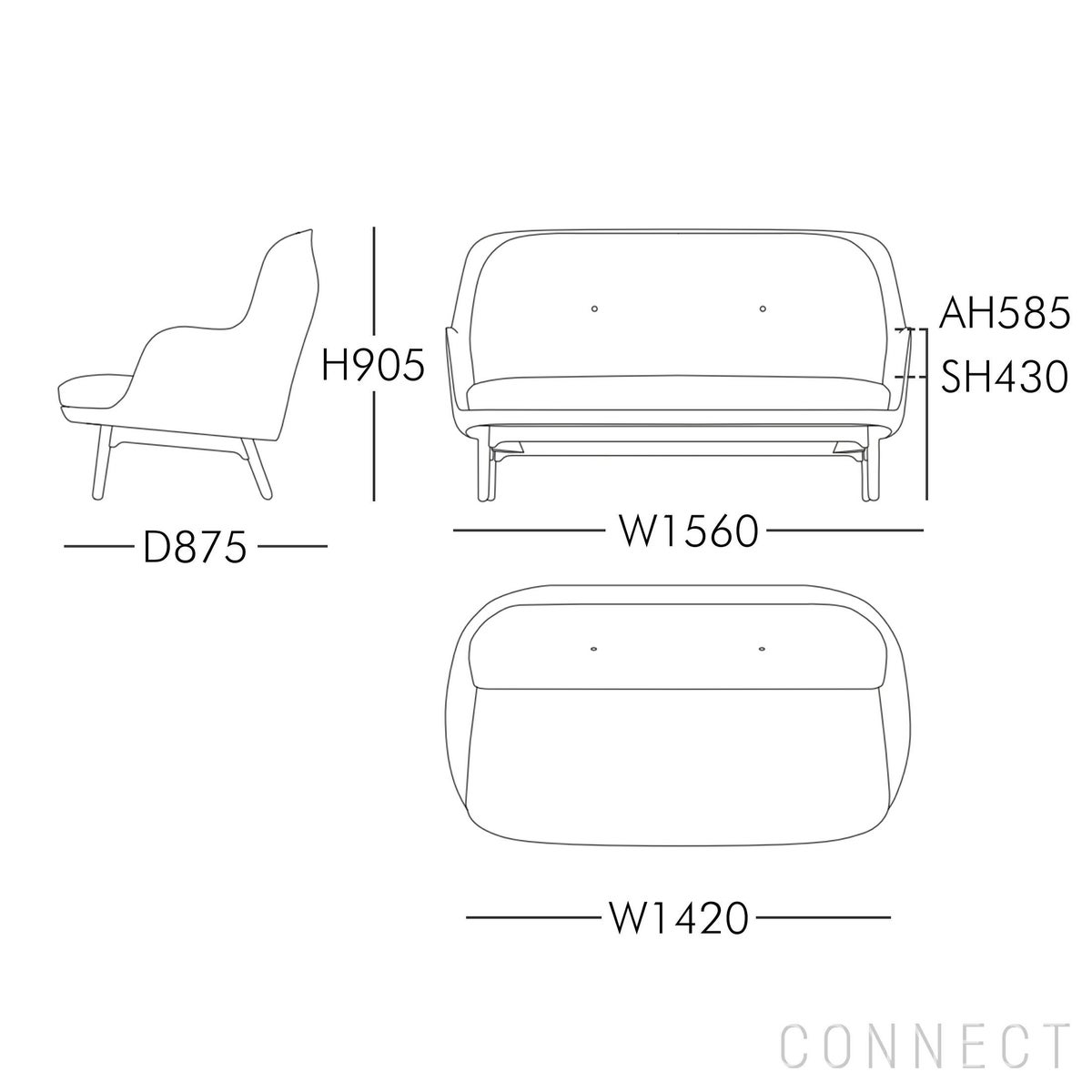 【ポイント20倍】【アウトレット】FRITZ HANSEN（フリッツ・ハンセン） / FRI SOFA（フリソファ） / ウッドベース / Canvas（キャンバス）0134 グレー×0124 ライトグレー