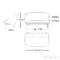 【ポイント20倍】【アウトレット】FRITZ HANSEN（フリッツ・ハンセン） / FRI SOFA（フリソファ） / ウッドベース / Canvas（キャンバス）0134 グレー×0124 ライトグレー