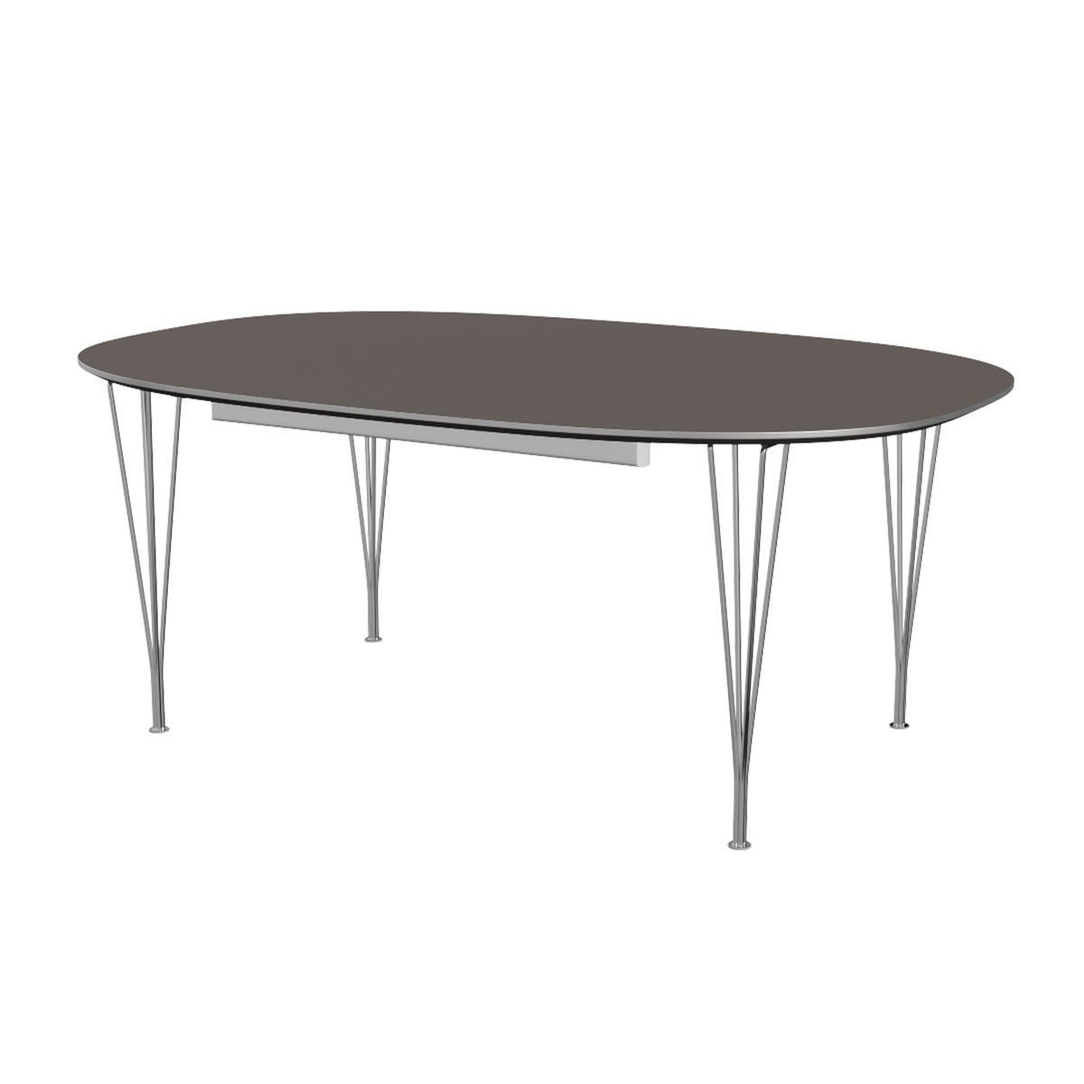 FRITZ HANSEN（フリッツ・ハンセン） / TABLE SERIES（テーブルシリーズ）B619 / スーパー楕円テーブル / グレー / クローム脚