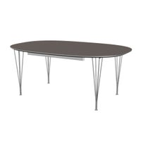 FRITZ HANSEN（フリッツ・ハンセン） / TABLE SERIES（テーブルシリーズ）B619 / スーパー楕円テーブル / グレー / クローム脚