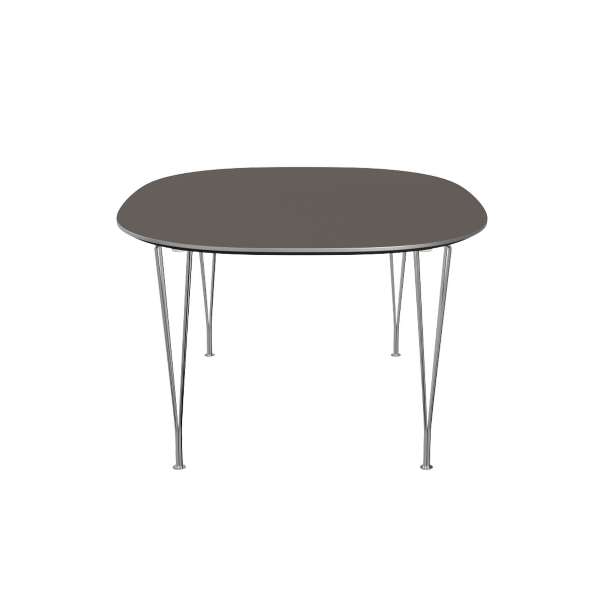 FRITZ HANSEN（フリッツ・ハンセン） / TABLE SERIES（テーブルシリーズ）B619 / スーパー楕円テーブル / グレー / クローム脚