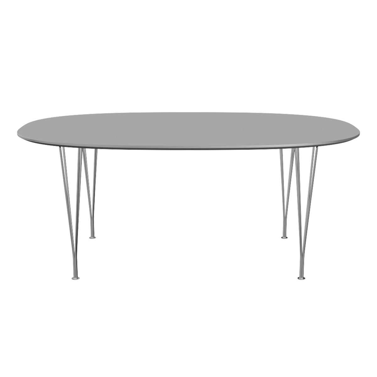 FRITZ HANSEN（フリッツ・ハンセン） / TABLE SERIES（テーブルシリーズ）B613 / スーパー楕円テーブル / グレーエフェソ / クローム脚