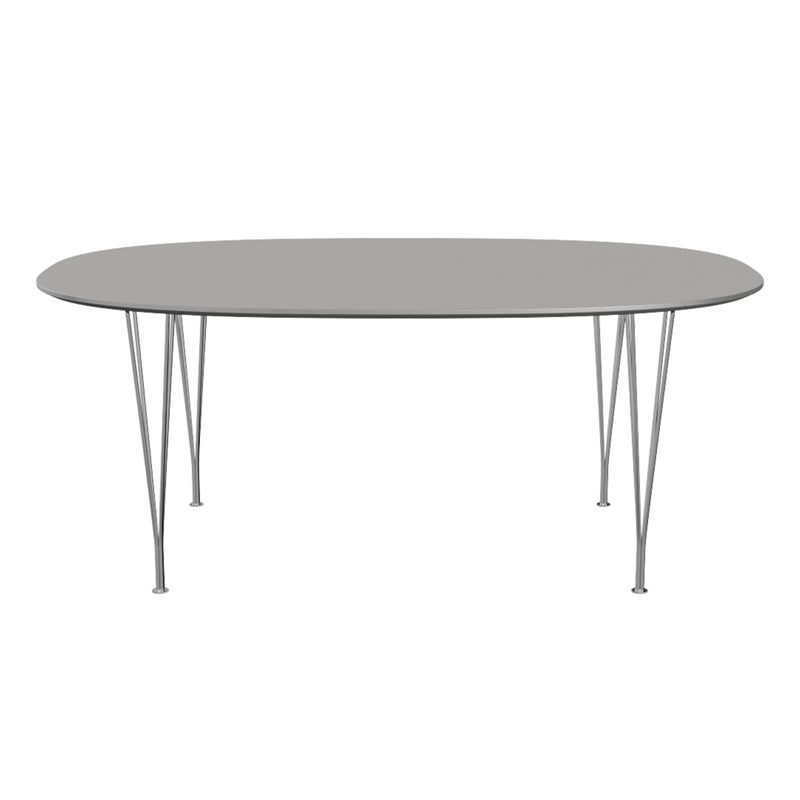 FRITZ HANSEN（フリッツ・ハンセン） / TABLE SERIES（テーブルシリーズ）B613 / スーパー楕円テーブル / グレーエフェソ / クローム脚