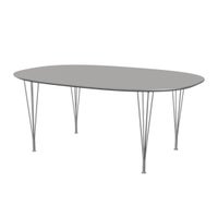 FRITZ HANSEN（フリッツ・ハンセン） / TABLE SERIES（テーブルシリーズ）B613 / スーパー楕円テーブル / グレーエフェソ / クローム脚