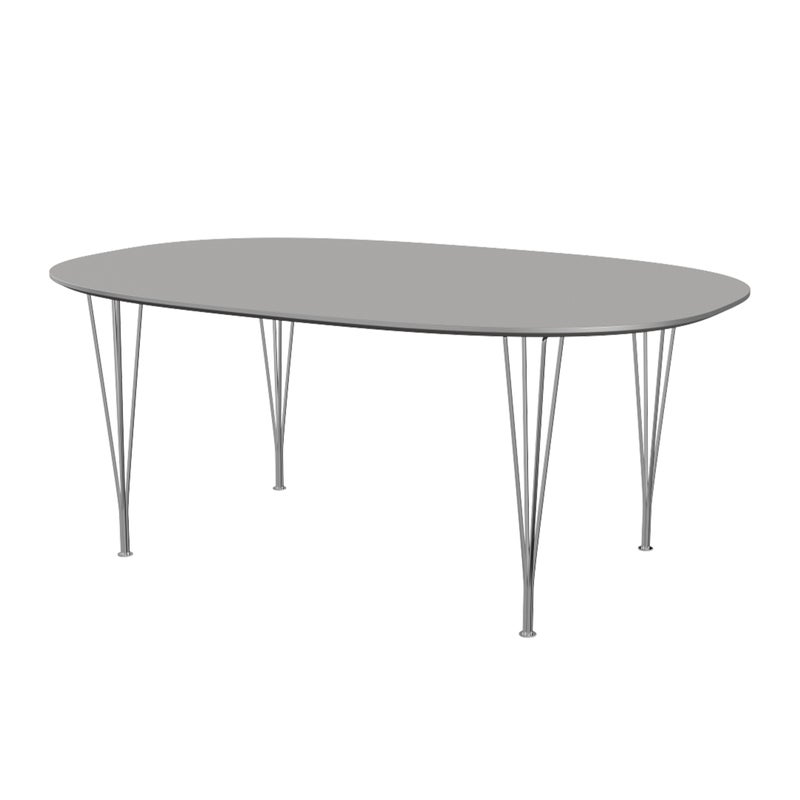 FRITZ HANSEN（フリッツ・ハンセン） / TABLE SERIES（テーブルシリーズ）B613 / スーパー楕円テーブル / グレーエフェソ / クローム脚
