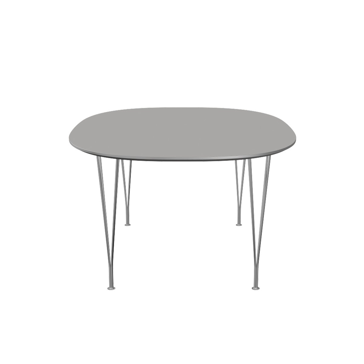 FRITZ HANSEN（フリッツ・ハンセン） / TABLE SERIES（テーブルシリーズ）B613 / スーパー楕円テーブル / グレーエフェソ / クローム脚