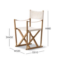 FREDERICIA（フレデリシア） / MK16 Folding Chair（フォールディングチェア） / Model 6016 / オーク材・オイル仕上げ / コットンキャンバス / オフホワイト
