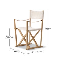 FREDERICIA（フレデリシア） / MK16 Folding Chair（フォールディングチェア） / Model 6016 / オーク材・ライトオイル仕上げ / コットンキャンバス / オフホワイト