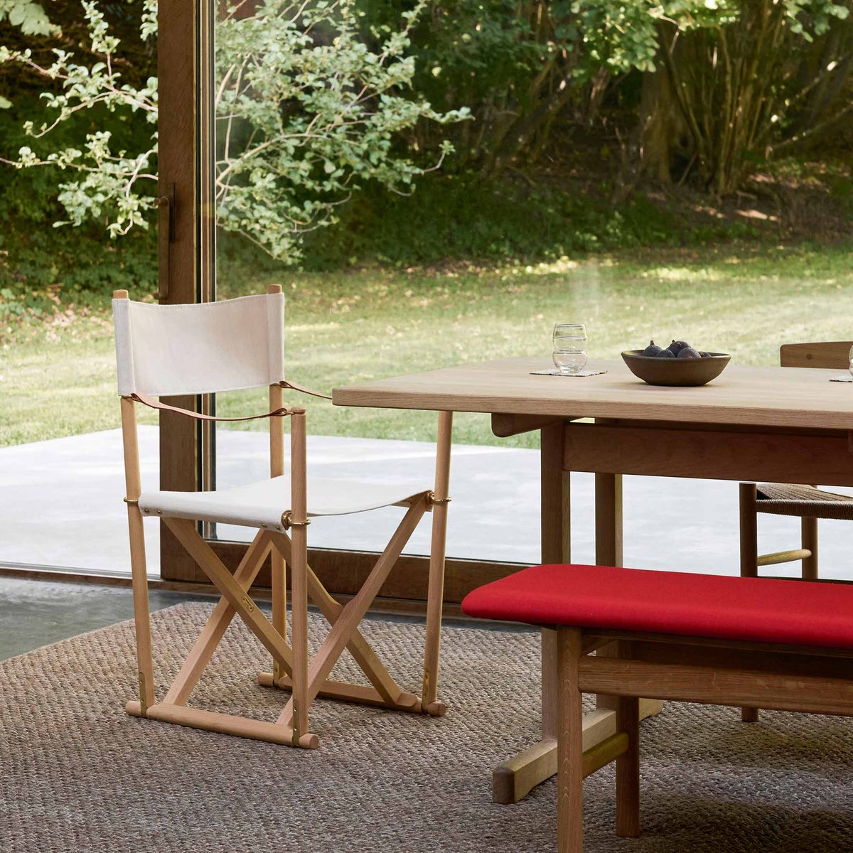 FREDERICIA（フレデリシア） / MK16 Folding Chair（フォールディングチェア） / Model 6016 / ビーチ材・オイル仕上げ / コットンキャンバス / オフホワイト
