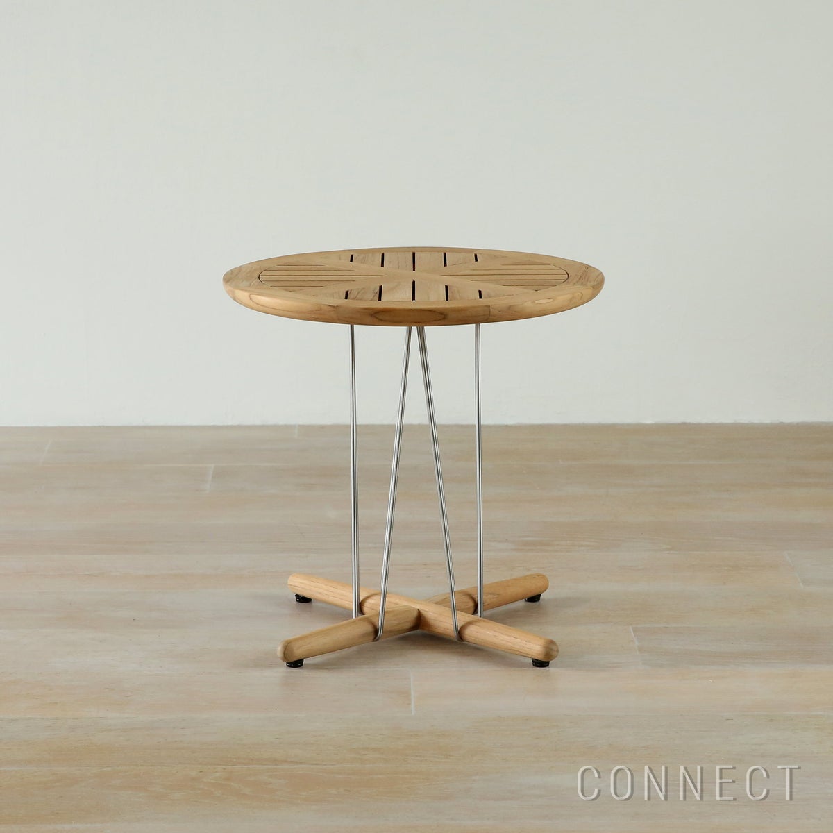 《セットA》CARL HANSEN & SON （カール・ハンセン＆サン） / MG501 キューバチェア（チーク材・無塗装・フラットロープ セサミ）1脚＋E023 コーヒーテーブル（φ48）1台＋BM1069（トレイ）1台