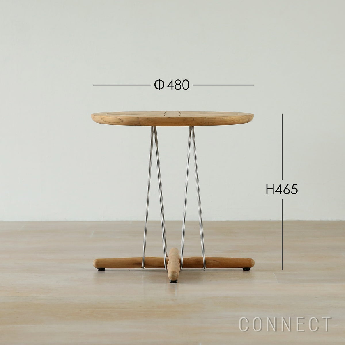 《セットA》CARL HANSEN & SON （カール・ハンセン＆サン） / MG501 キューバチェア（チーク材・無塗装・フラットロープ セサミ）1脚＋E023 コーヒーテーブル（φ48）1台＋BM1069（トレイ）1台