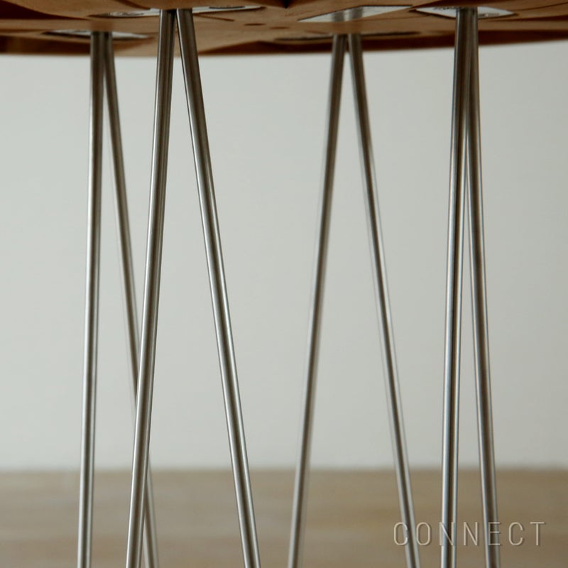 CARL HANSEN & SON（カール・ハンセン＆サン） / E023 EMBRACE OUTDOOR LOUNGE TABLE / チーク材・無塗装・スチールワイヤー脚 / φ48cm / コーヒーテーブル