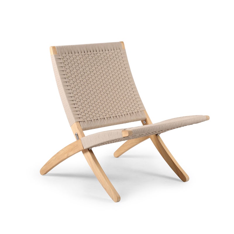 《セットB》CARL HANSEN & SON （カール・ハンセン＆サン） / MG501 キューバチェア（チーク材・無塗装・フラットロープ セサミ）2脚
