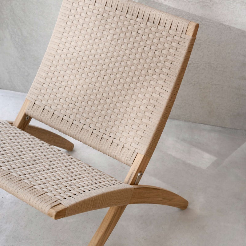《セットB》CARL HANSEN & SON （カール・ハンセン＆サン） / MG501 キューバチェア（チーク材・無塗装・フラットロープ セサミ）2脚
