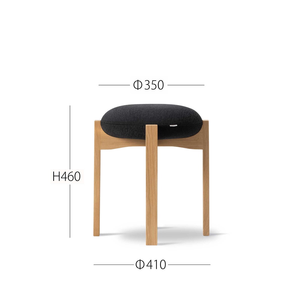 FREDERICIA（フレデリシア） / Pioneer Stool（パイオニア スツール） / Model 6830 / オーク材・ラッカー仕上げ / Beda 0190