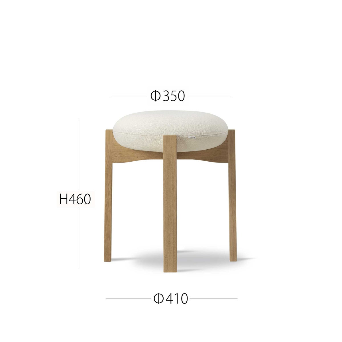 FREDERICIA（フレデリシア） / Pioneer Stool（パイオニア スツール） / Model 6830 / オーク材・ラッカー仕上げ / Vidar 106