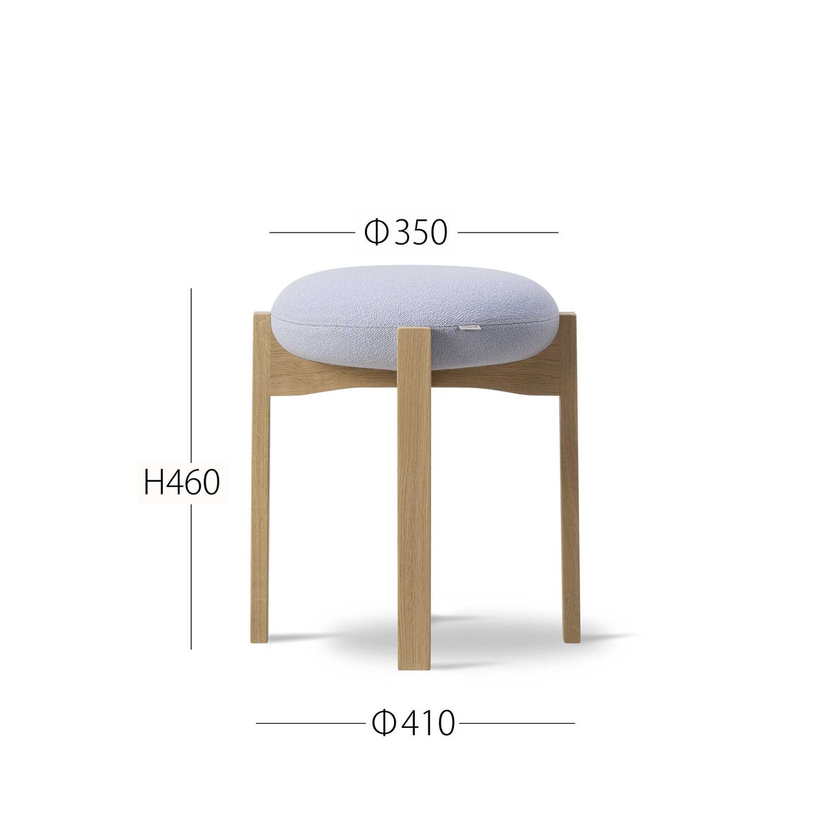 FREDERICIA（フレデリシア） / Pioneer Stool（パイオニア スツール） / Model 6830 / オーク材・ラッカー仕上げ / Vidar 723
