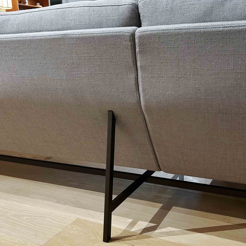FRITZ HANSEN（フリッツ・ハンセン） / LISSONI（リッソーニソファ） / PL114S L（左用） / 4シーター コーナーソファ / Sunniva 153（スニバ）ライトグレー / ブラウンブロンズ脚