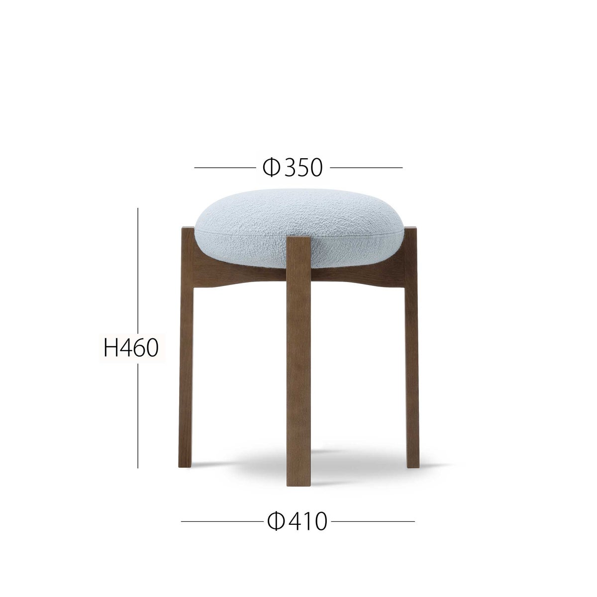 FREDERICIA（フレデリシア） / Pioneer Stool（パイオニア スツール） / Model 6830 / スモークドオーク材・ステイン仕上げ / Helia 733
