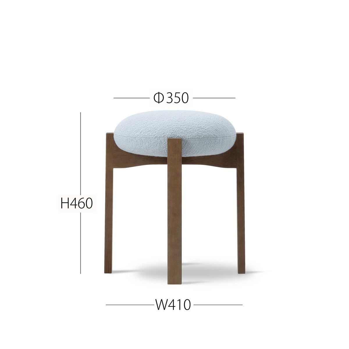 FREDERICIA（フレデリシア） / Pioneer Stool（パイオニア スツール） / Model 6830 / スモークドオーク材・ステイン仕上げ / Helia 733