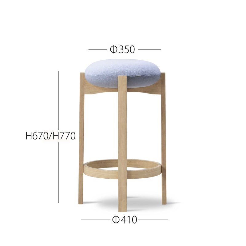 FREDERICIA（フレデリシア） / Pioneer Stool（パイオニア スツール） / Model 6831 / オーク材・ラッカー仕上げ / Vidar 723