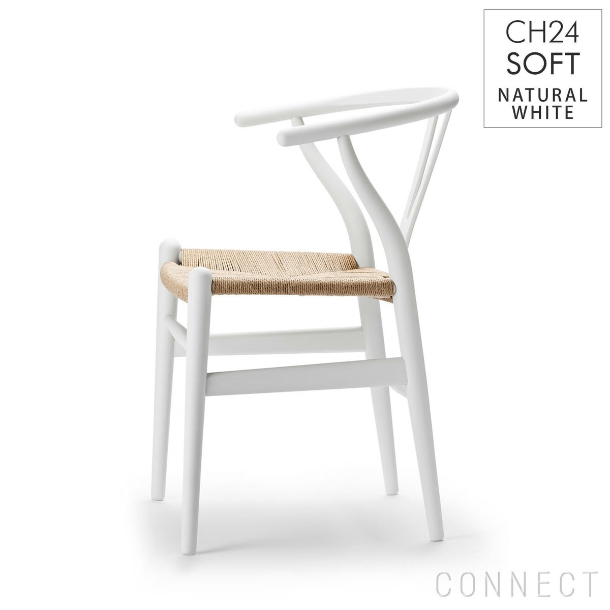 CH24 SOFT / NATURAL WHITE（ナチュラルホワイト） / Yチェアソフト（ワイチェア） ビーチ材・マットカラー / SH45cm / CARL HANSEN & SON （カール・ハンセン＆サン）