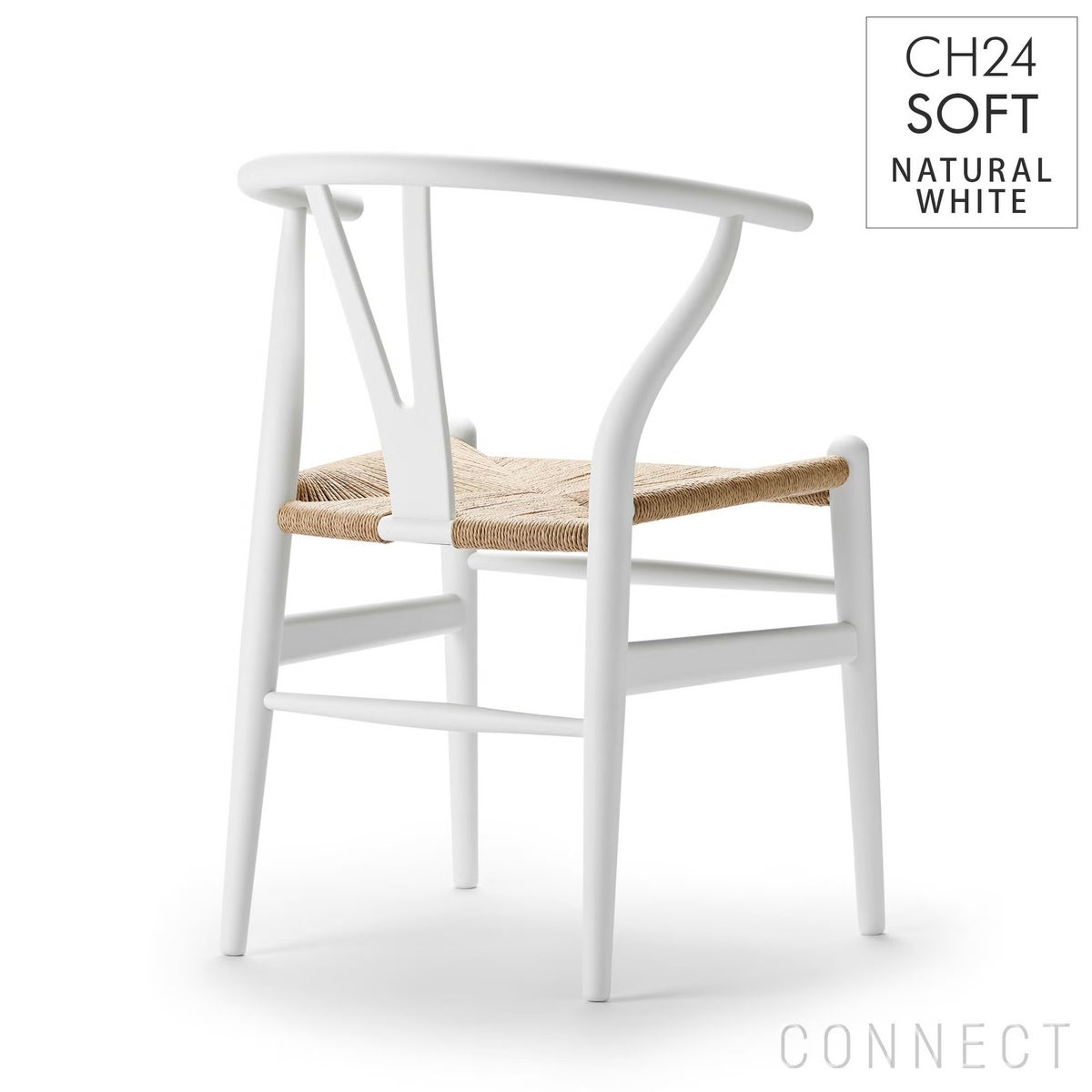 CH24 SOFT / NATURAL WHITE（ナチュラルホワイト） / Yチェアソフト（ワイチェア） ビーチ材・マットカラー / SH45cm / CARL HANSEN & SON （カール・ハンセン＆サン）