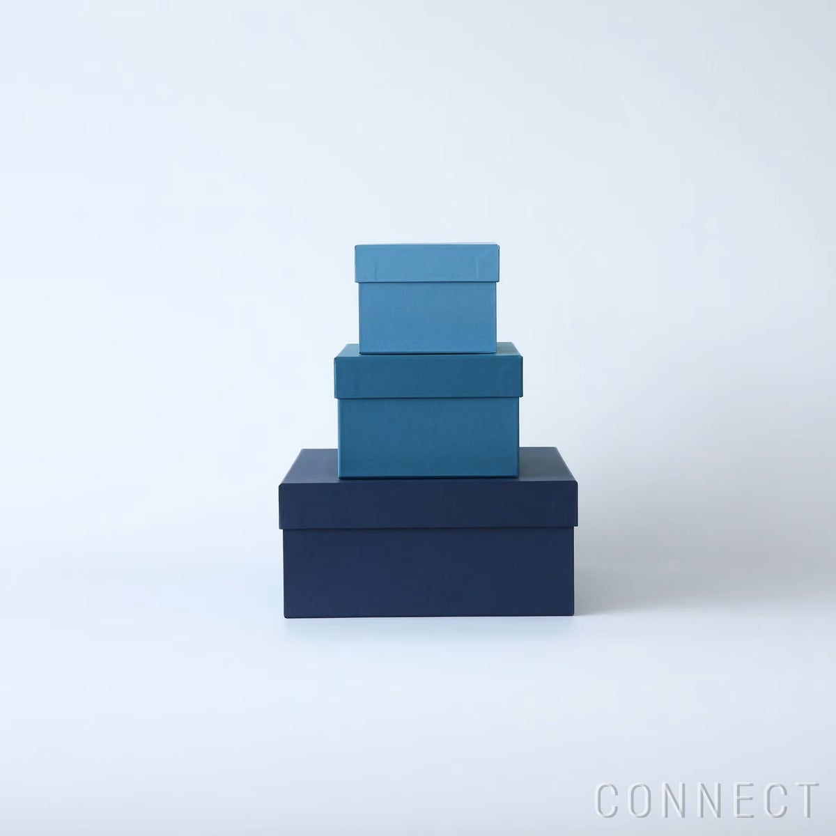 &PAPERS（アンドペーパーズ） / カラー収納BOX 3個セット「海」 / オープンシェルフ用 /CONNECT別注
