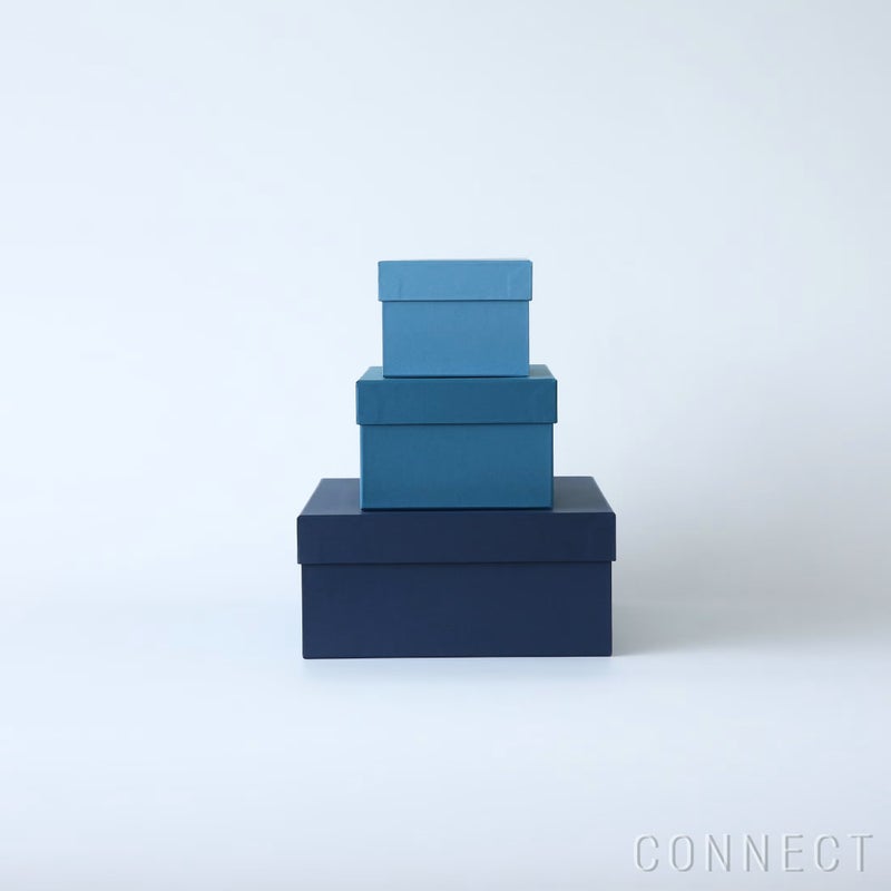 &PAPERS（アンドペーパーズ） / カラー収納BOX 3個セット「海」 / オープンシェルフ用 /CONNECT別注