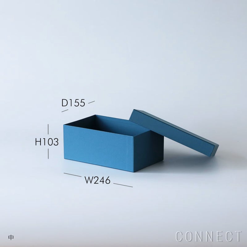 &PAPERS（アンドペーパーズ） / カラー収納BOX 3個セット「海」 / オープンシェルフ用 /CONNECT別注