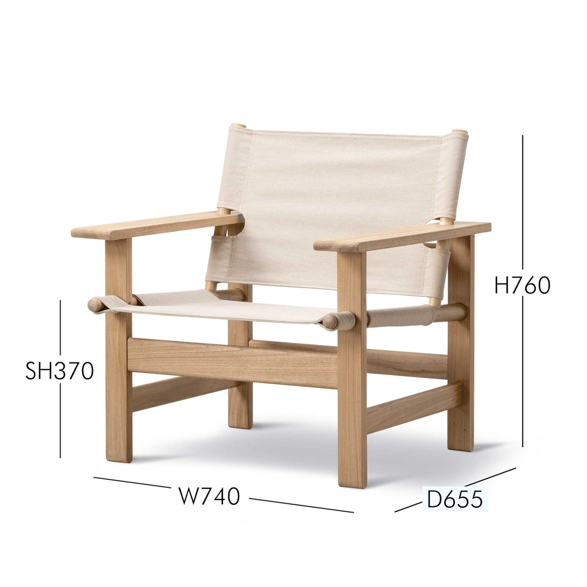FREDERICIA（フレデリシア） / The Canvas Chair（キャンバスチェア） / Model 2131 / チーク材 / ラウンジチェア