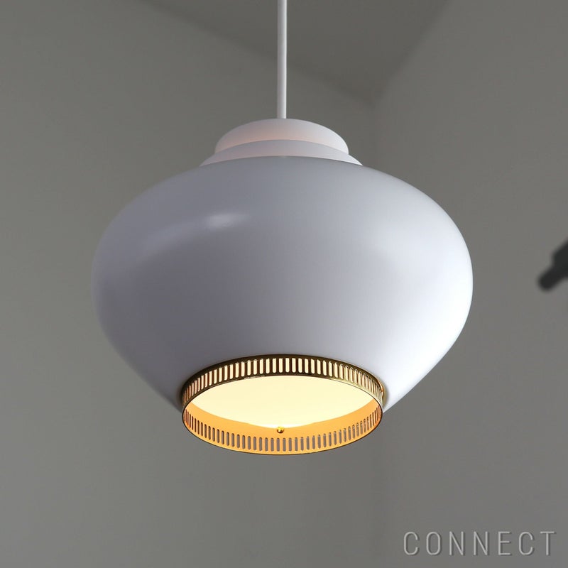 【アウトレット】Artek（アルテック） / A333 Pendant Lamp “Turnip“（ペンダント カブ） / ホワイト×ブラス / 全長1260mm / ペンダントライト
