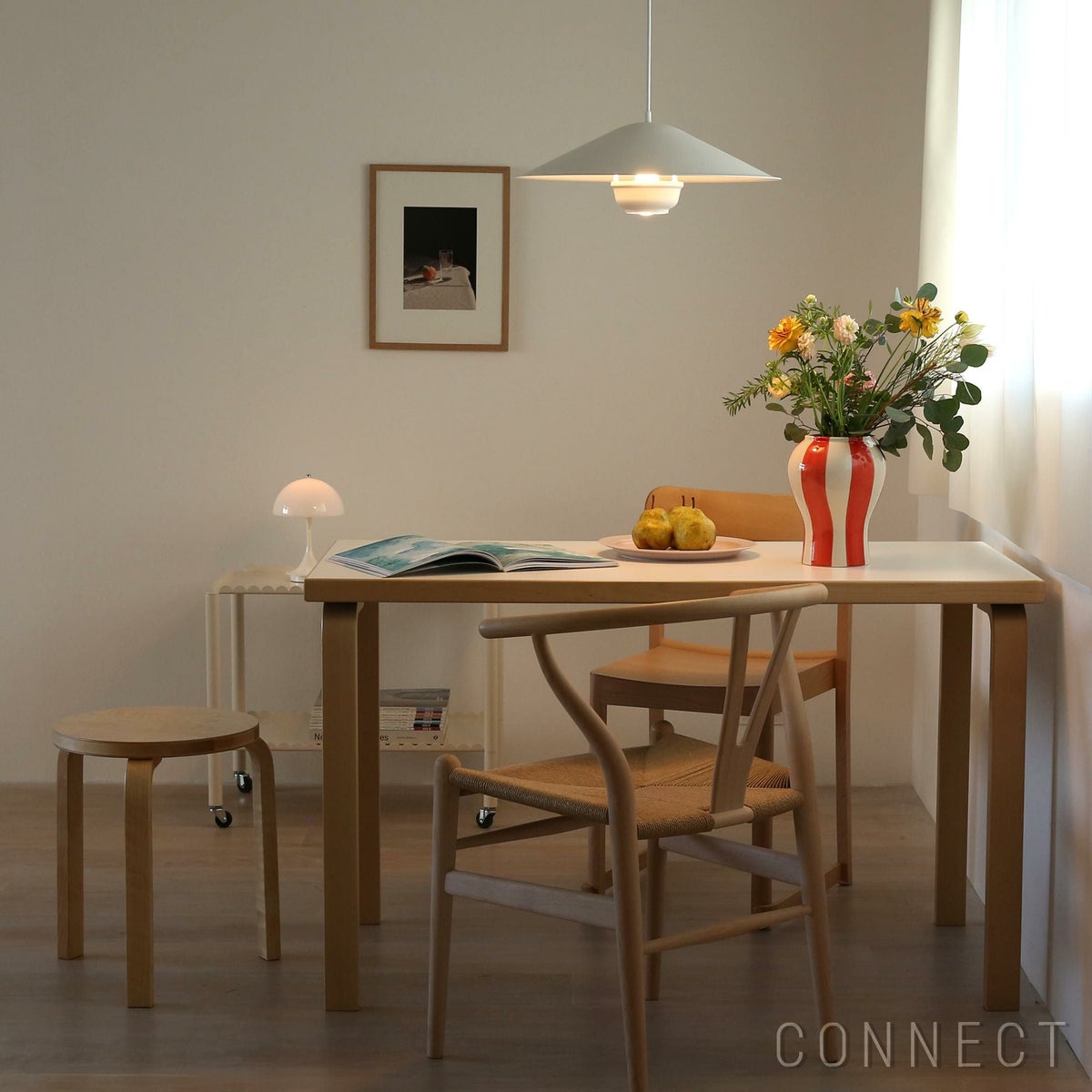 【アウトレット】Artek（アルテック） / Kori Pendant Light with Dune Shade（コリ ペンダント・デューンシェード） / ホワイト / 全長1500mm / ペンダントライト